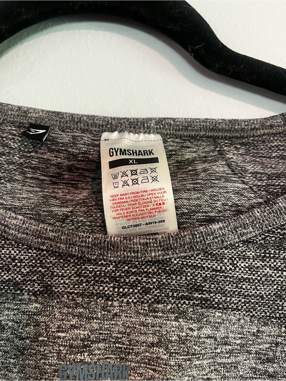 Gymshark Black & White Marled Seamless Crew - Picture 3 of 7